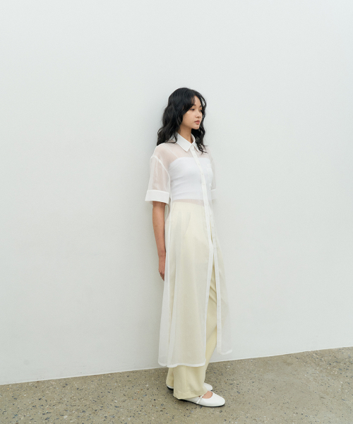 Брюки с двумя защипами Light Yellow MBESPA002LY