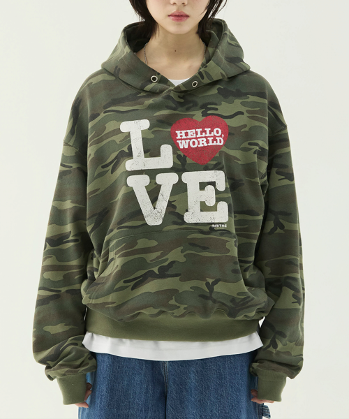 Худи Hello World LOVE_Camo