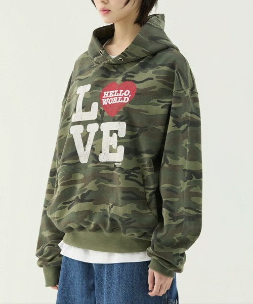 Худи Hello World LOVE_Camo