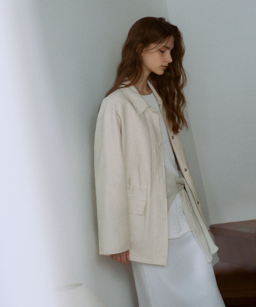 Cotton Half Jacket[LMBESPJK5101]-Cream Beige