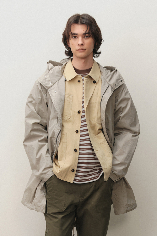 Тренч-парка рипстоп рыбий хвост BEIGE BNESHA500BE