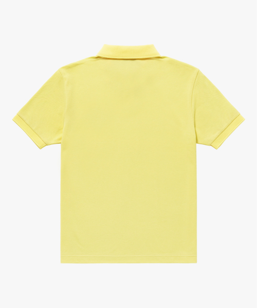 SCRIPT PIQUE POLO SHIRT-LIGHT YELLOW