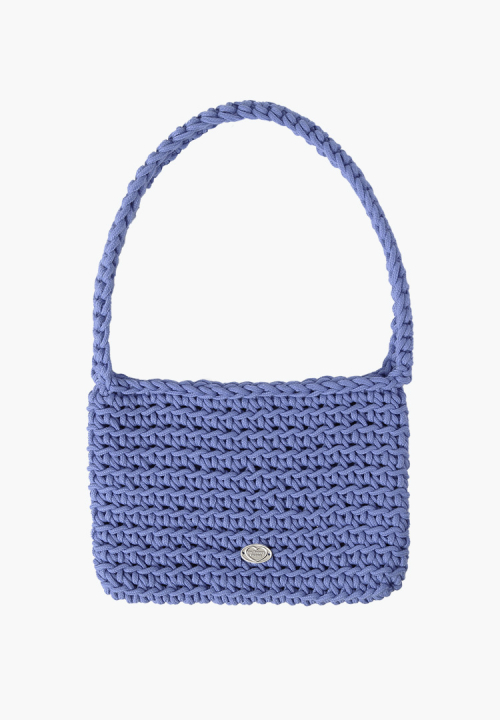 Вязаная хлопковая сумка (Blue)
