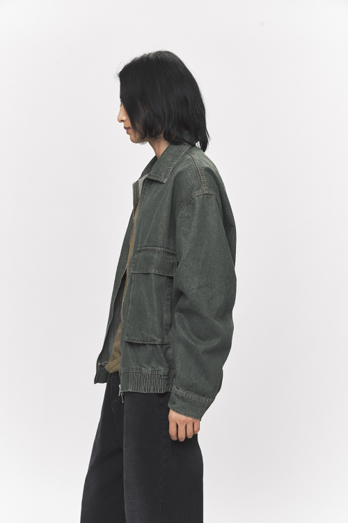 Джинсовый бомбер с карманами x NORTHERN HIGHER [Khaki]
