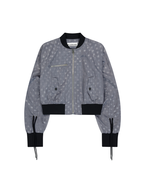 RIBBON DOT BOMBER [BABY BLUE]
