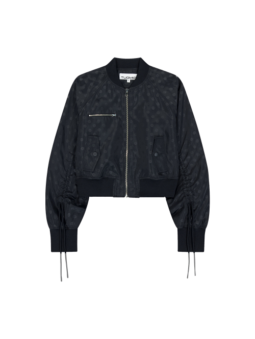 RIBBON DOT BOMBER [BLACK]