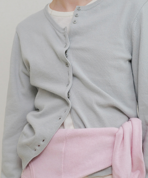 Mari round cardigan (light gray)