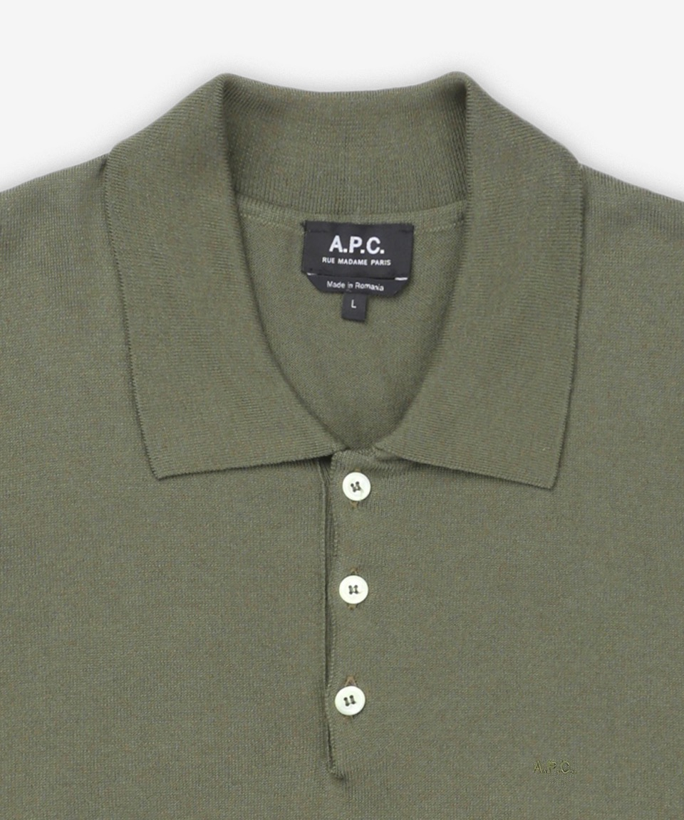 MUSINSA | A.P.C. Gregory Short Sleeve Polo Shirt - Light MUSINSA | A.P.C. Gregory Short Sleeve Polo Shirt - Light