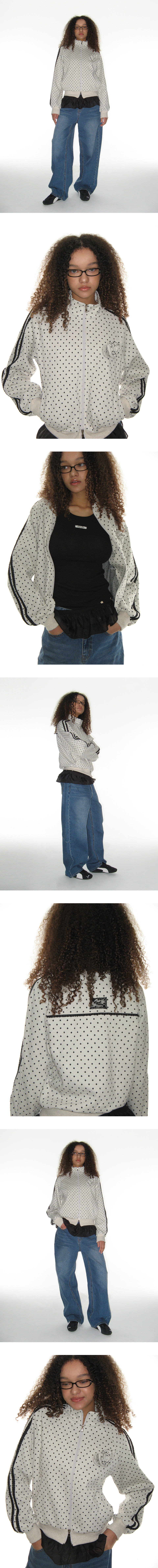 ジャケット・アウター CRANK Rose Dot Track Jacket_Oatmeal CRANK】ROSE DOT TRACK JACKET | OUR BRAND,CRANK | PRESSING