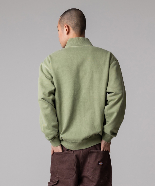 Трикотажный тректоп Garment Dyed Olive