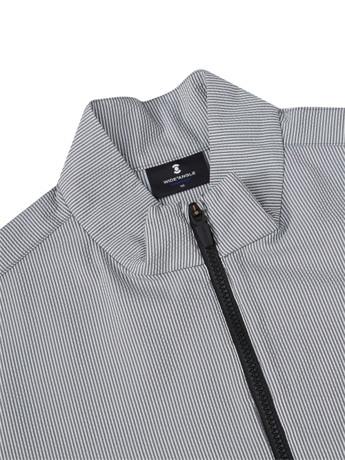Анорак CO Seersucker на молнии 1/4 M_Grey
