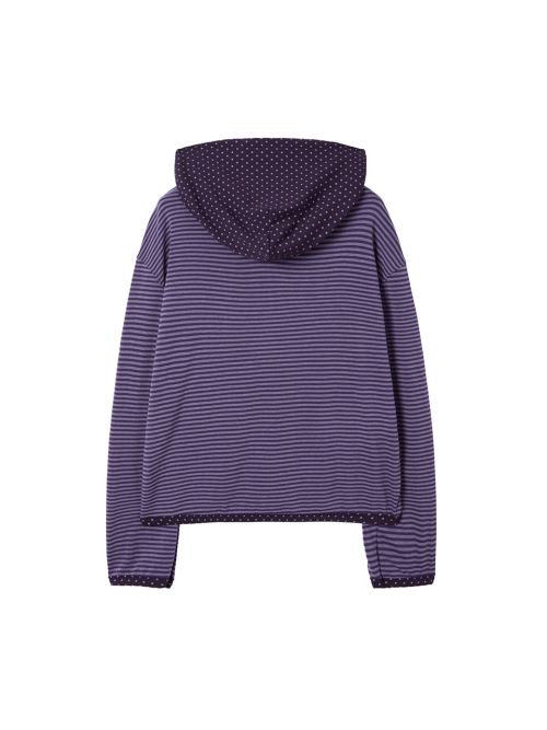 Ruffle point на молнии hoodie_purple