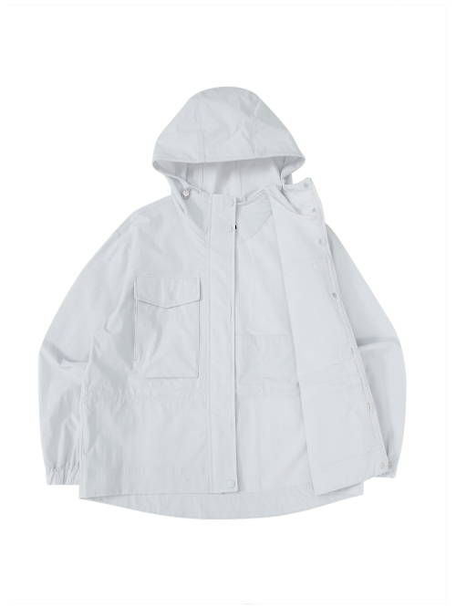 Куртка сафари средней длины CO Casual L_Ice Grey