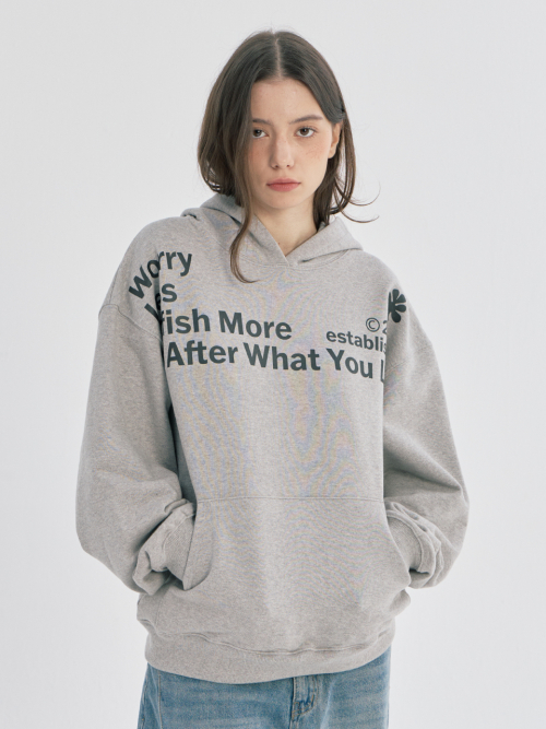 WORRY LESS худи, меланж