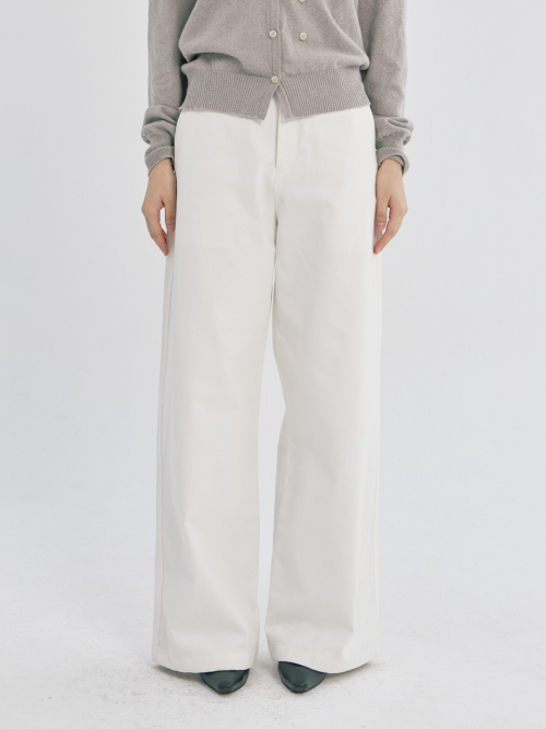 STITCH COTTON CHINO брюки, IVORY