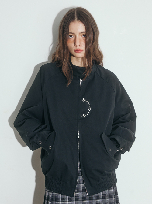 STUDDED TWO-WAY BARACUTA куртка, черный