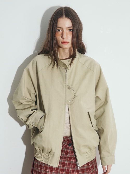 STUDDED TWO-WAY BARACUTA куртка, бежевый