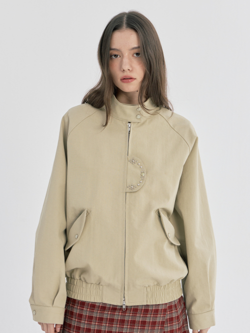 STUDDED TWO-WAY BARACUTA куртка, бежевый