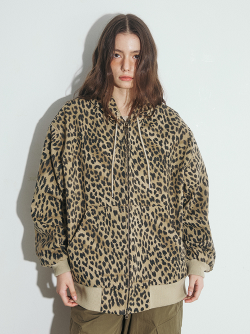LEOPARD WORK HOOD куртка, BROWN