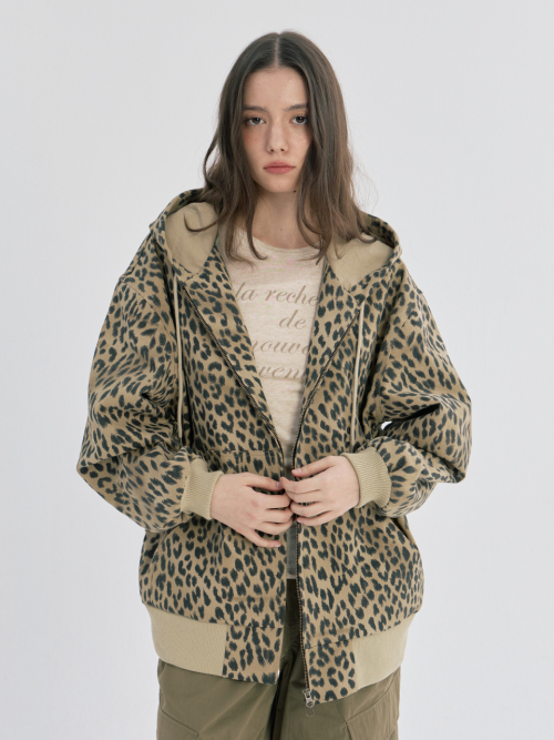 LEOPARD WORK HOOD куртка, BROWN