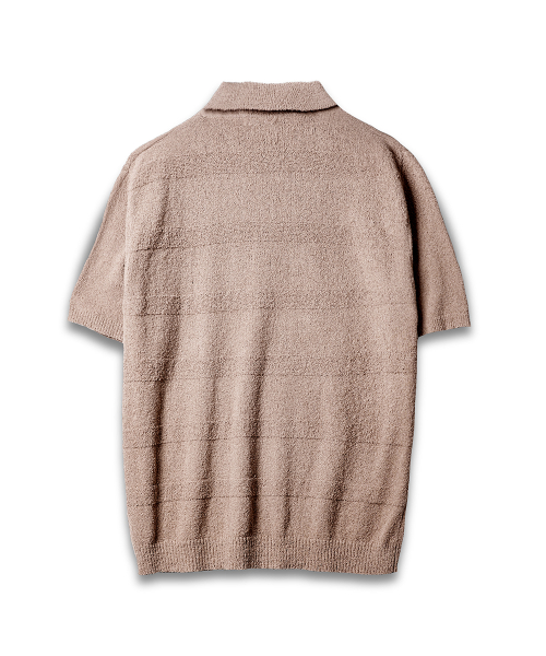 Трикотажная рубашка-поло Terry с воротником (Sand Beige)