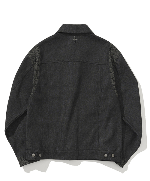 Python Layered Denim куртка - черный