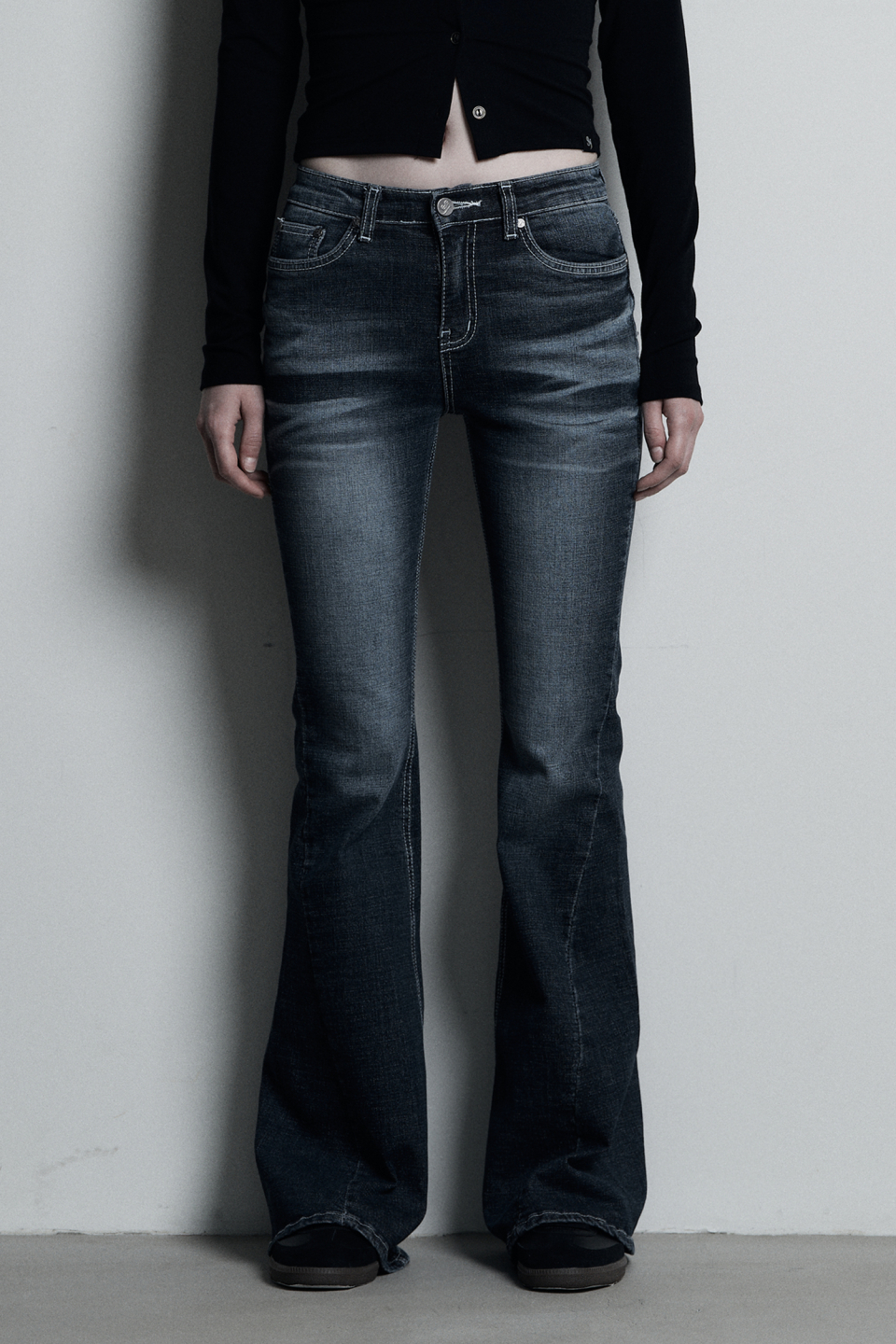 MUSINSA公式 | SYNERJYN CAT WASHING DENIM PANTS DEEP BLUE