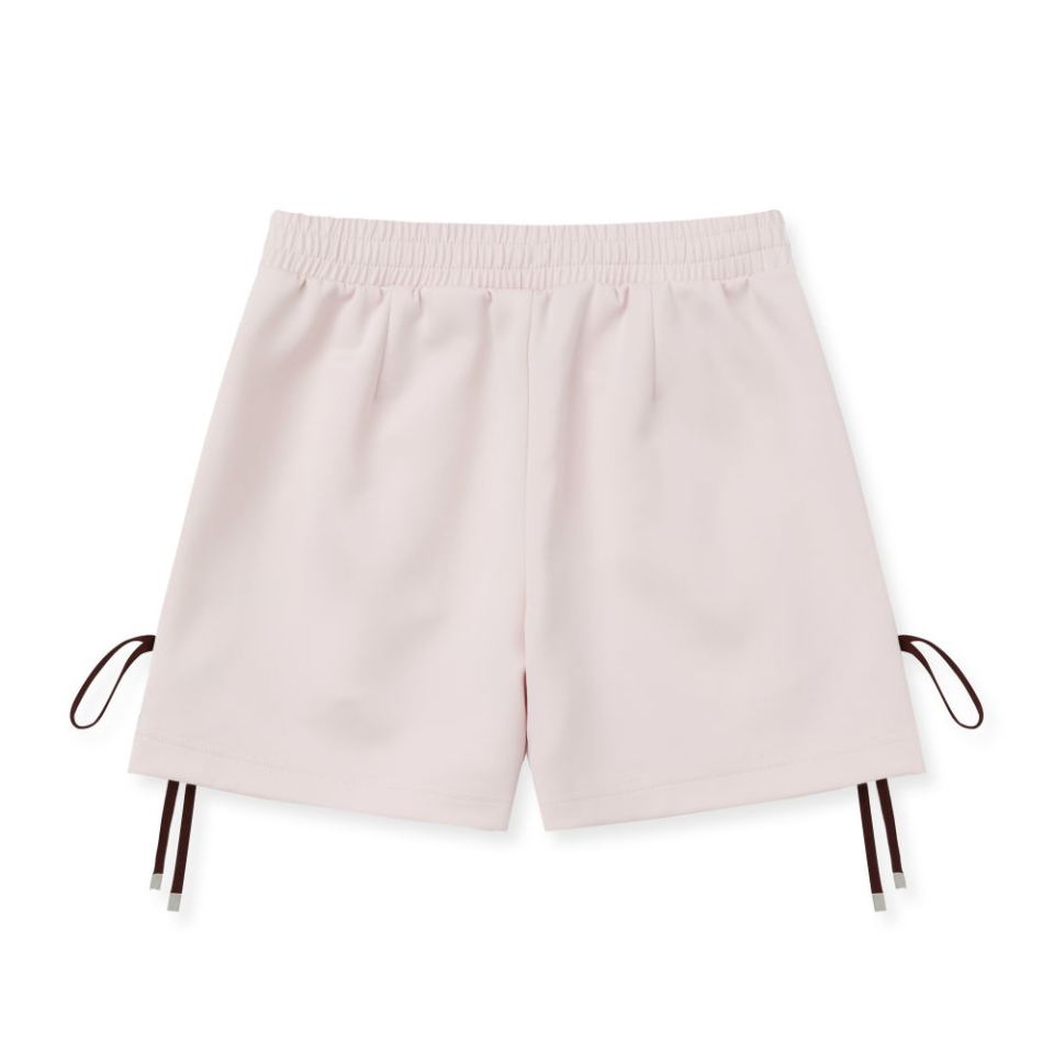 [ NERDY ]★25SS★韓国人気★WOMEN'S RIBBON WOVEN SHORTS MUSINSA | NERDY Women's Ribbon Track Shorts (25SS) (Cream