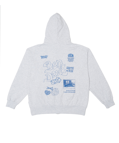 Худи на молнии White Label Rough Idea (Ash White)