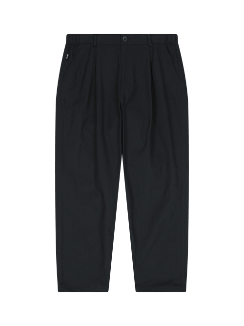 Широкие брюки с одной складкой и шнурком (Black)