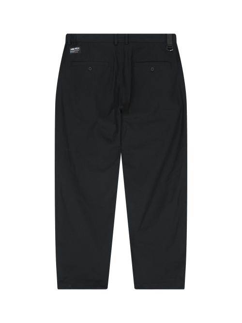 Широкие брюки с одной складкой и шнурком (Black)