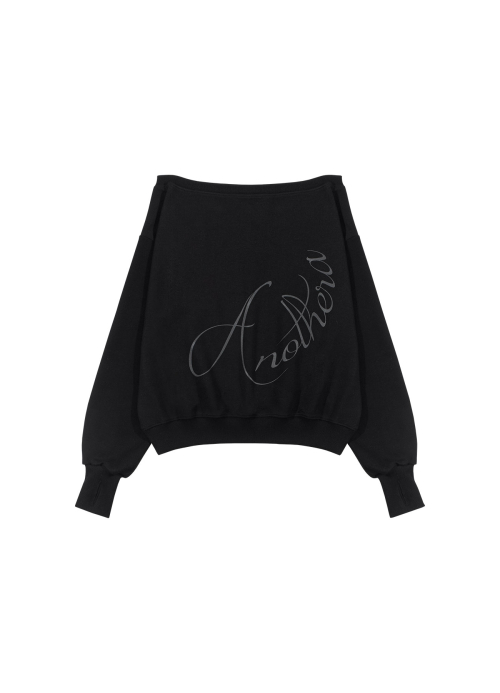 Оверсайз свитшот Off-Shoulder_Black