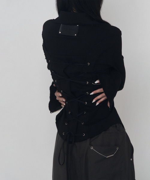 Damage Eyelet Corset куртка (черный)