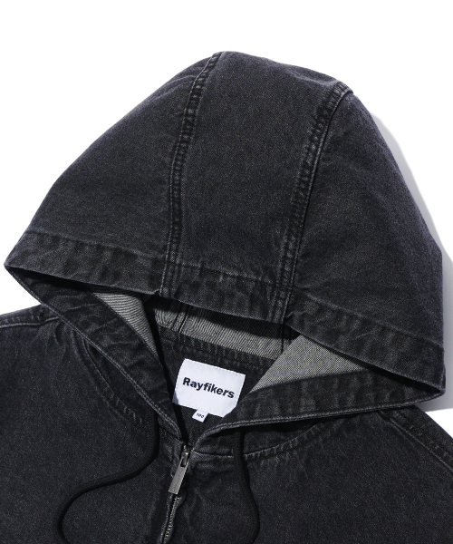 Джинсовая куртка с капюшоном Brushed Denim Black (MP1JU035-076)