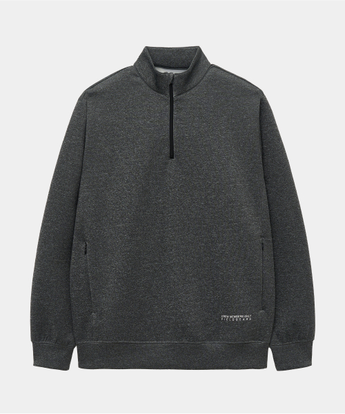 QUARTER ZIP PULLOVER M серый