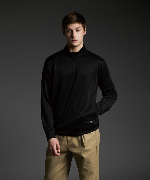 QUARTER ZIP PULLOVER черный