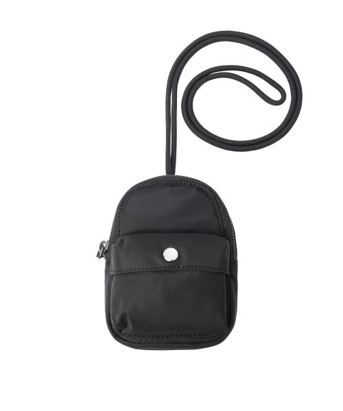 NYLON CROSSBODY POUCH - черный