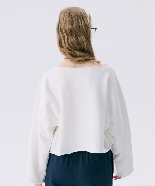 VOL11.Lawcut Mini Sweat_White