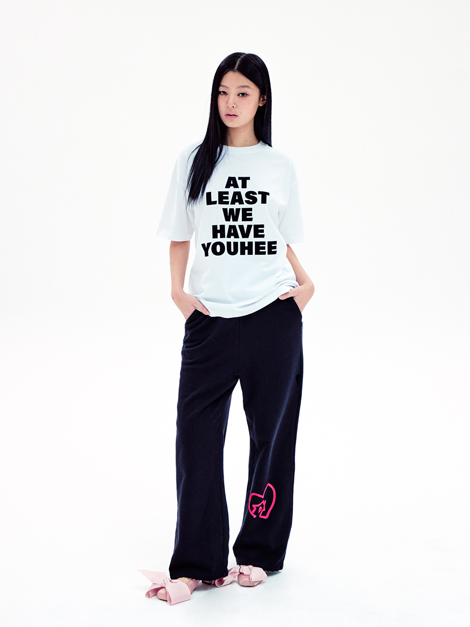 MUSINSA公式 | YOUHEE LETTERING OVER FIT T-SHIRTS WHITE