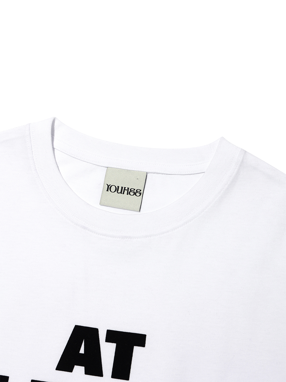MUSINSA公式 | YOUHEE LETTERING OVER FIT T-SHIRTS WHITE