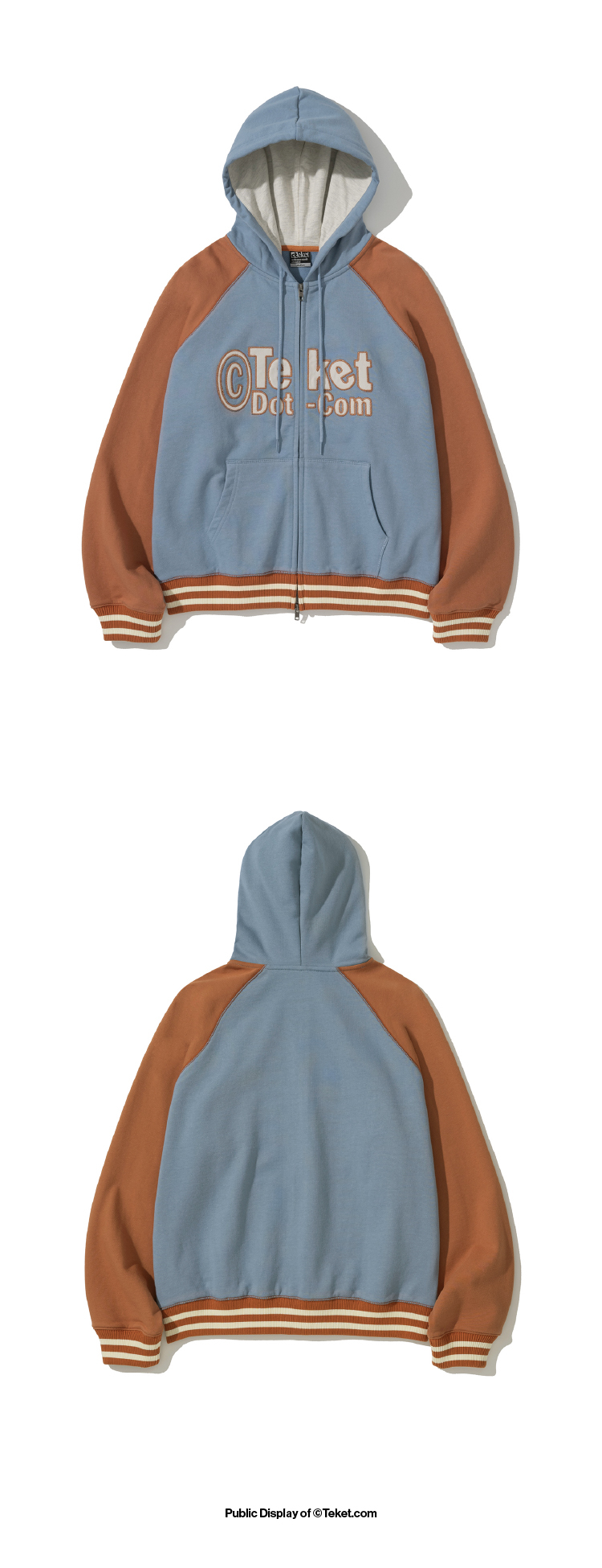 Tilted Zip-Up Hoodie Orange 상세 이미지 2