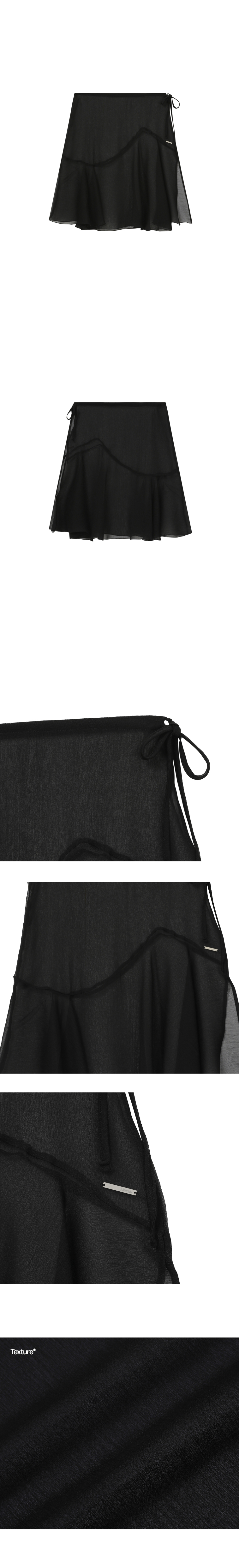 【Miseki SEOUL】25ss Sheer layered wrap skirt MUSINSA | MISEKI SEOUL Sheer layered wrap skirt BLACK