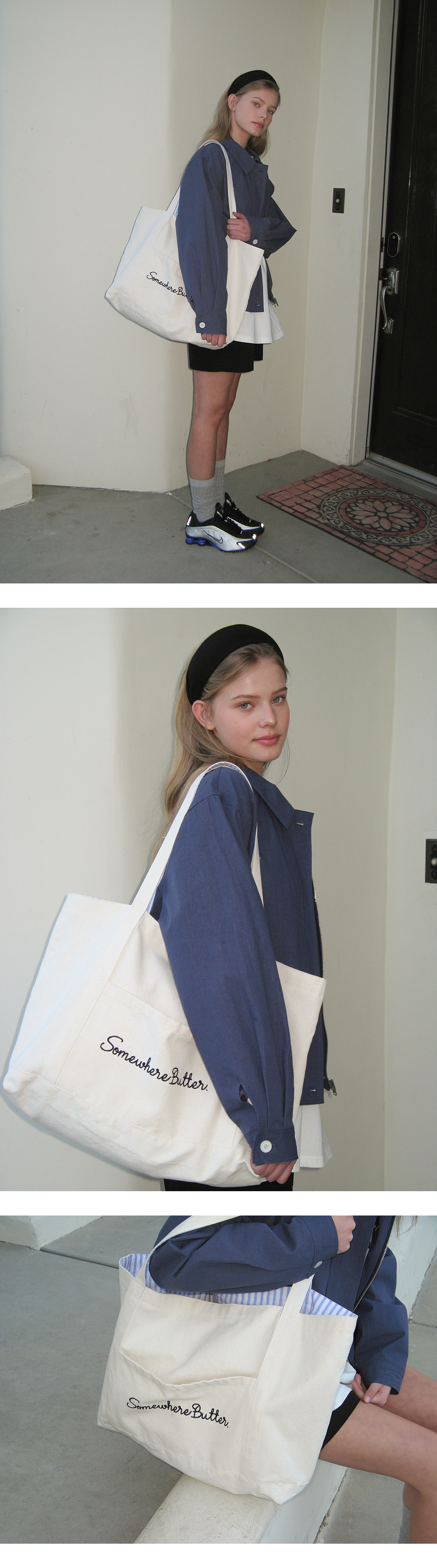 ◆SOMEWHERE BUTTER.◆ Letter Reversible Bag Ivory S5SBG08IV 4b6595263e4ada2623b47bf9e79d82