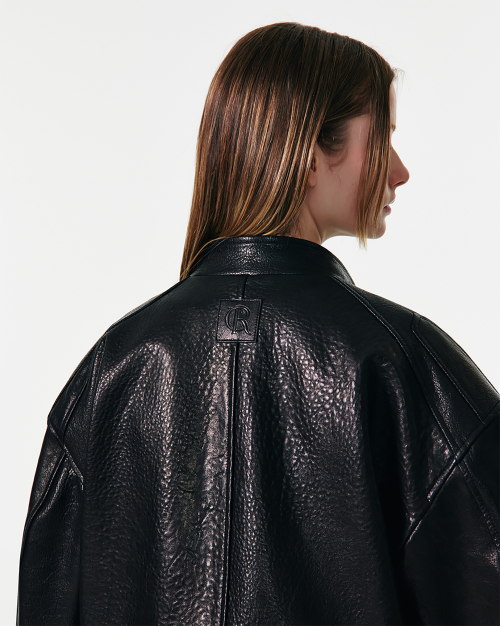 LAMB SKIN OVERSIZED BIKER куртка [черный]
