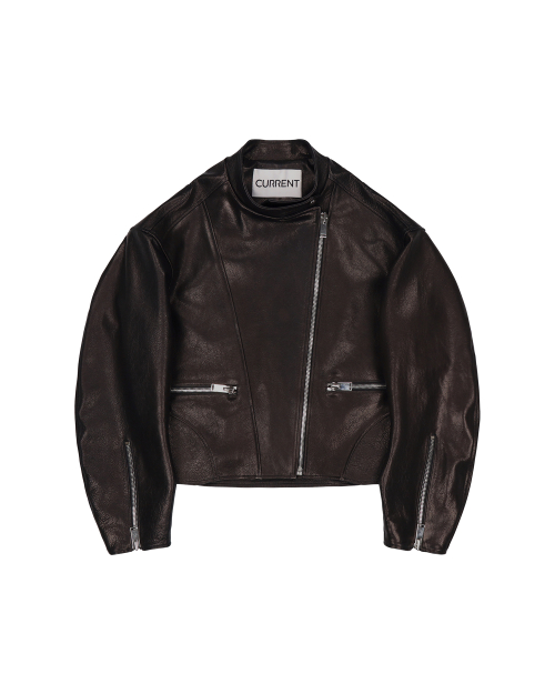 LAMB SKIN OVERSIZED BIKER куртка [черный]