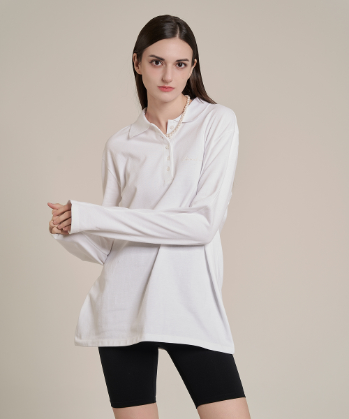 Поло с hidden logo _ White