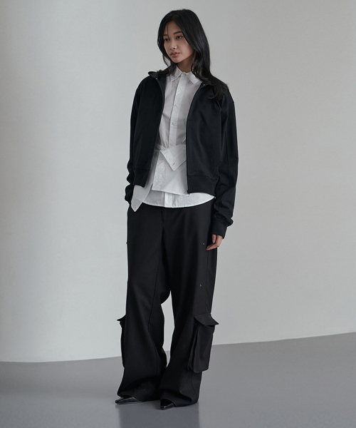 Modular Detachable Cargo Slacks Black