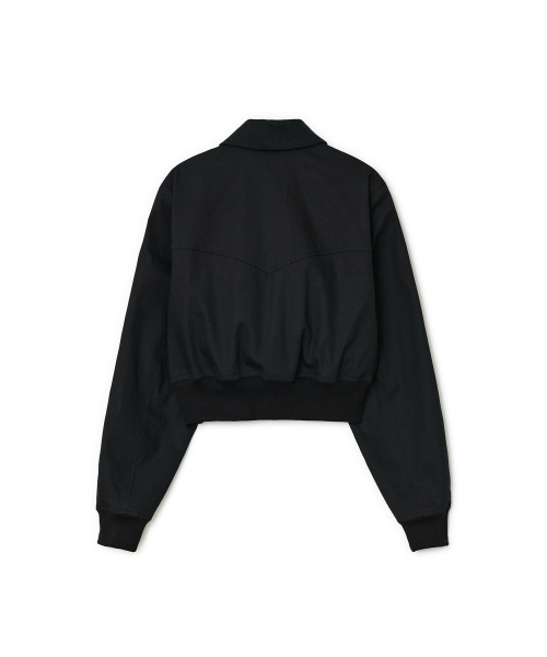 Cotton Crop Jacket, BLACK