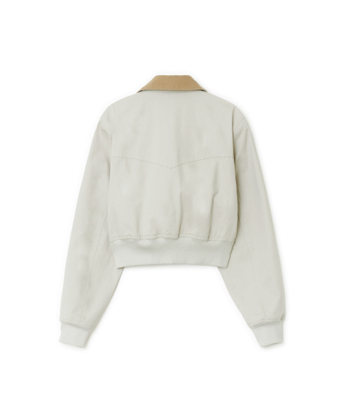 Cotton Crop Jacket, BEIGE