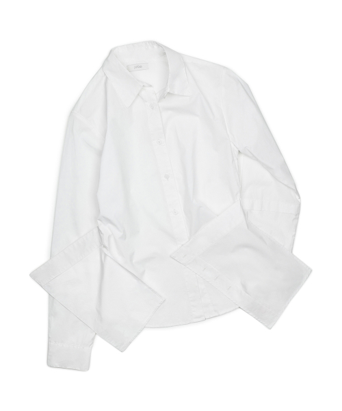 Structured Layered Slim Shirts White